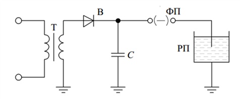 Электрическая схема электрогидравлической обработки