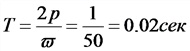 Чему равна омега в электротехнике