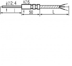 «Игольчатые» термопреобразователи типа К1   ТСМ.50м ТСП.Pt100  ТП.ХК(L)
