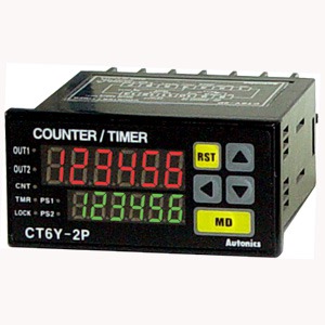 CT6Y-2P2 Цифровой счетчик/таймер, 24-48VDC/24VAC, индикатор 6 цифр, Autonics