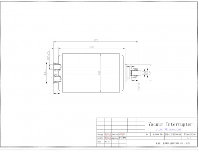 JTD 12 кВ 1250A 20kA вакуумный прерыватель для твердых встраиваемых полюсов