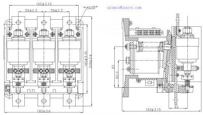 HVJ5 1.14 КВ вакуумный контактор 250A 3P