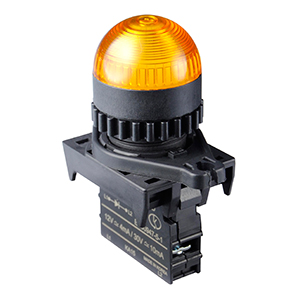 L2RR-L1YL Контрольная лампа куполовидная, LED 100-220VAC, желтая, Autonics