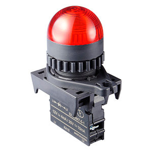 L2RR-L1RD Контрольная лампа куполовидная, LED 12-24VAC/VDC, красная, Autonics