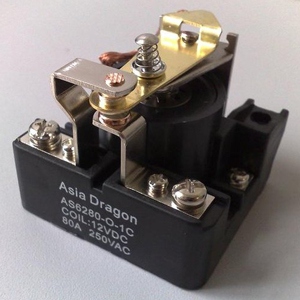AS6280-O-1C-12VDC Реле электромеханическое открытого типа, 80А, 12VDC,1 переключающая группа, Asia Dragon