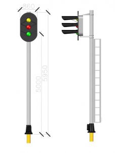 Продам светофор трехзначный с условно-разрешительным отражательным сигналом (с цинковым покрытием) 17016-00-00-02