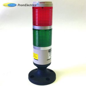 PLG-220-R/G Светосигнальная колонна 220 VAC, красный + зеленый цвета: диаметр 45 мм Menics