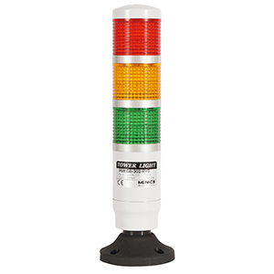 PMEG-301-RYG Светодиодная сигнальная колонна диаметр 45 мм, 12VAC/DC, 3 секции, красный/жёлтый/зеленый