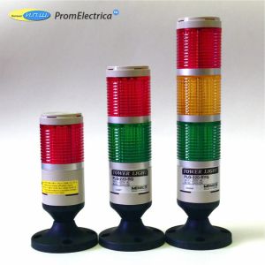 Светосигнальные индикаторы PLG 45 мм - цвета: красный, желтый, зеленый, cигнальные стойки Menics