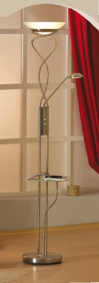 Напольный торшер со столиком Lussole "Comfort" LSN-8935-02