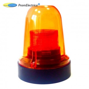AVG-02-Y-M-LED (24VDC) Проблесковый маячок оранжевого цвета для спец. транспорта, диаметр 170 мм