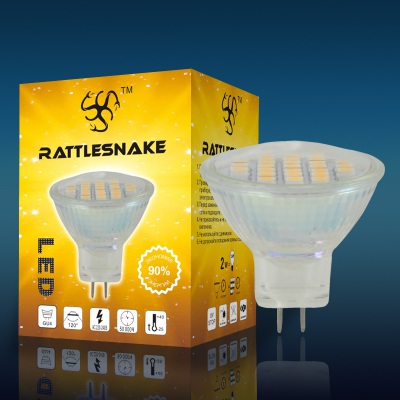 Светодиодные лампы Rattlesnake, цоколь GU10, 2Вт