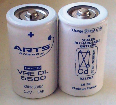Аккумулятор никель-кадмиевый (NiCd) ARTS Energy VRE DL 5500