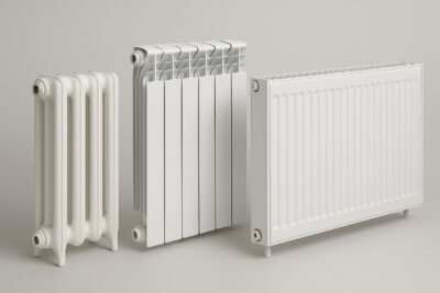 окрашенные в белый цвет радиаторы