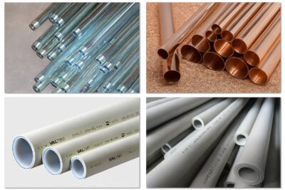 трубы отопления из разного материала и разного диаметра