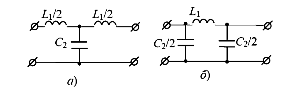Схемы низкочастотных фильтров типа