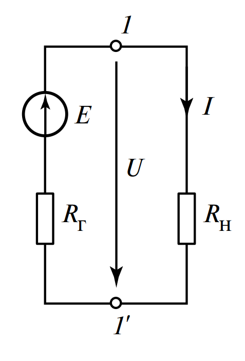 схемы источника ЭДС с нагрузкой