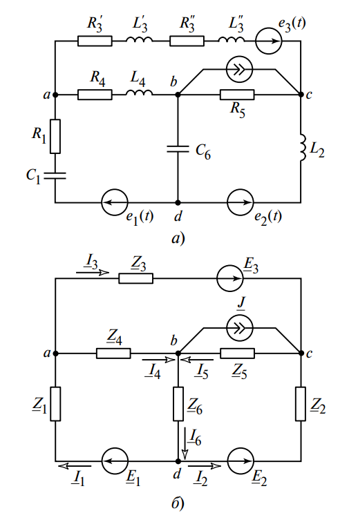 Разветвленная цепь синусоидального тока и её схема замещения