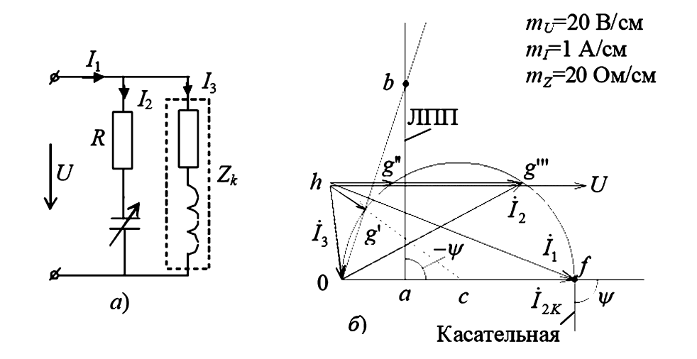 Построение круговой диаграммы к схеме