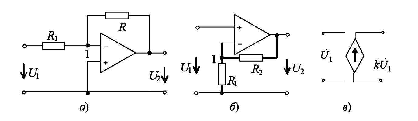 Инвертирующий и Неинвертирующий усилитель на ОУ