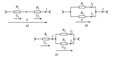 Основные способы соединения резистивных элементов