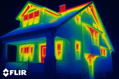 тепловые потери на экране тепловизора