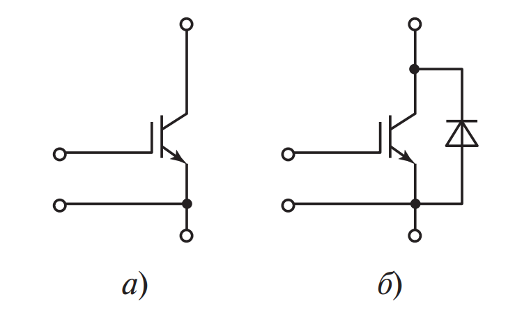 Image of Single switch IGBT and Diode circuit diagrams