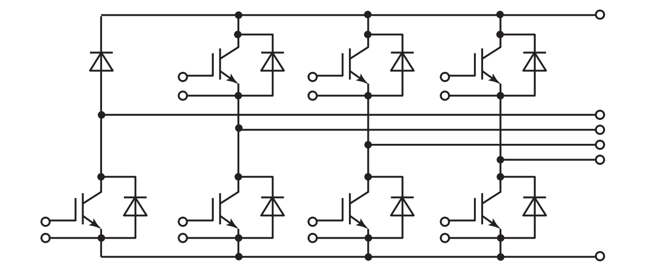 Трехфазная мостовая схема с дополнительным ключом