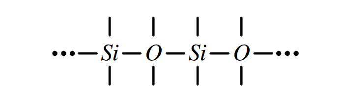 Фрагмент молекулы силикона