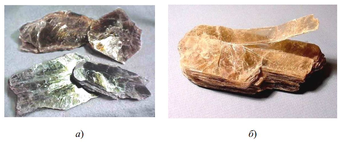 изображение образцов минералов слюды