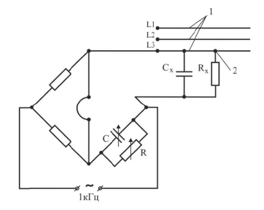 хема емкостного метода измерения