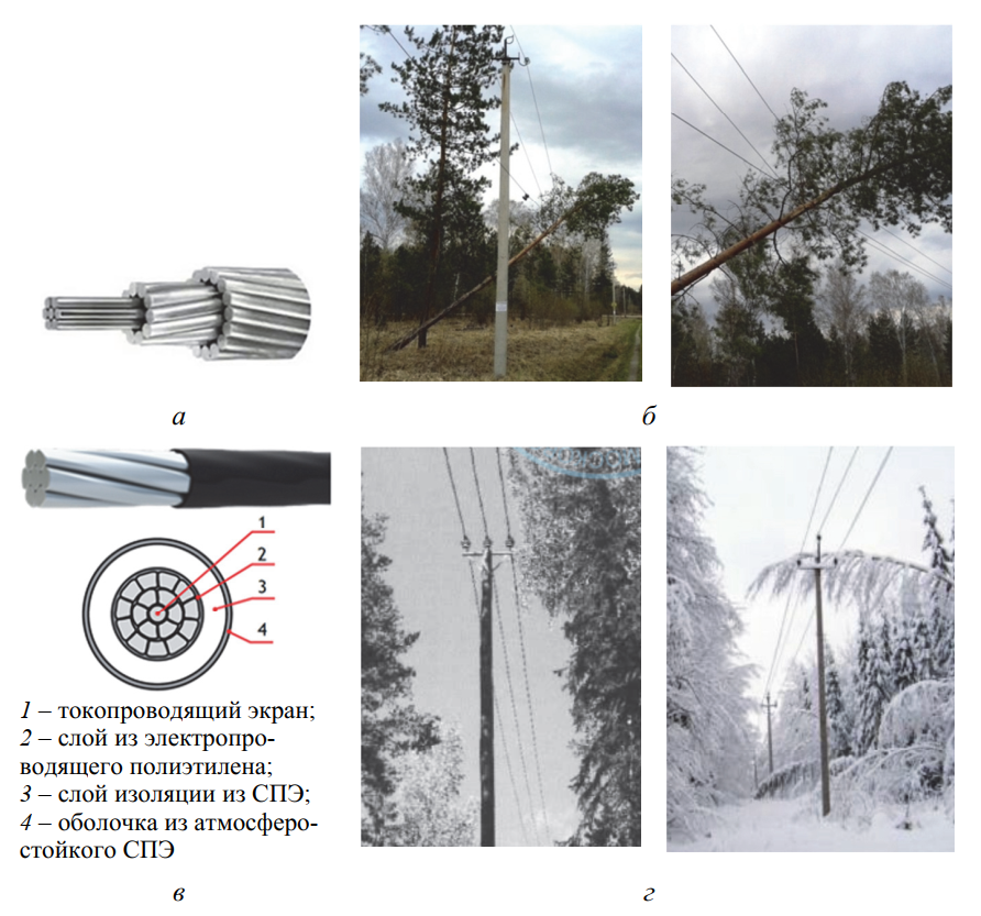 Различный исход эксплуатации ВЛ при падении деревьев на линии с проводами