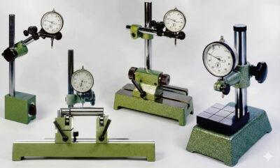 Держатели и штативы с установленными индикаторами часового типа