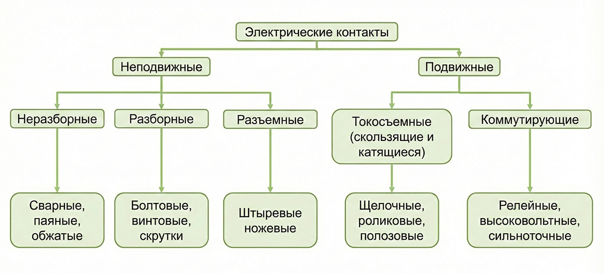 классификация контактов по кинематическому признаку