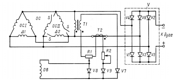 Схема вентильного генератора (ГД-312)