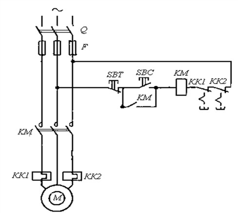 Схема управления асинхронным электродвигателем с короткозамкнутым ротором