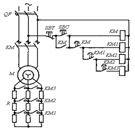 Схема управления асинхронным двигателем<br />
с фазным ротором<br />
