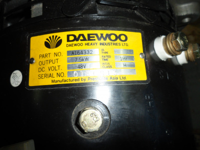 Электродвигатель A164332  коллекторный тяговый Daewoo 48 В, 7.5 кВт для электро погрузчика постоянного тока