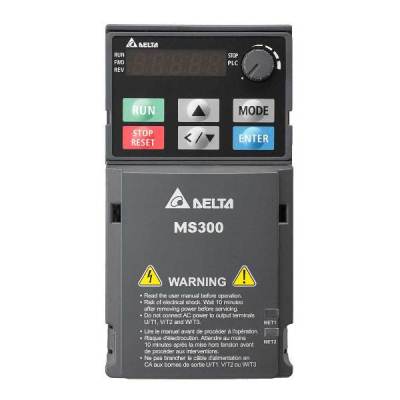 VFD1A6MS21AFSAA Преобразователь частоты MS300, 1x230В, 0.18/0.25 кВт, 1.6/1.8А, ЭМС С2, IP20, Delta Electronics