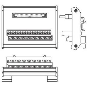 UB-10-OT32A Клеммный модуль на ДИН-рейку 32 DO с разъёмом IDC-40, Delta Electronics