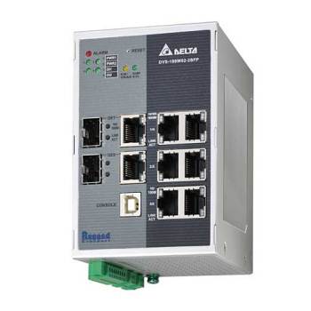 DVS-108W02-2SFP Упр. коммутатор Ethernet, 6 портов FE + 2 порта Combo GbE/SFP, 2DI/2DO, -40...+75 С, Delta Electronics