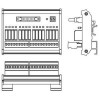 UB-10-OR16A Клеммный модуль на ДИН-рейку 16 реле с разъёмом IDC-20, Delta Electronics