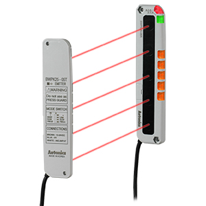 BWPK25-05P Инфракрасный барьер безопасности, 12-24VDC, PNP, сраб. 0,1-3 м или 0,05-1 м, Autonics