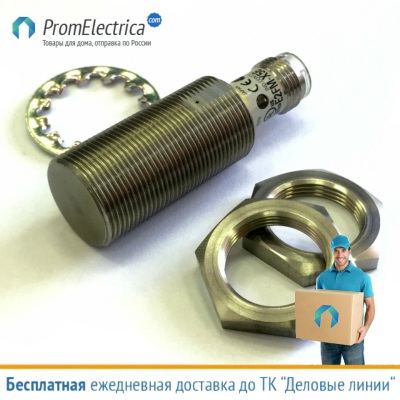 E2FM-X5B1-M1 Индуктивный датчик Ф-18 мм, сраб. 5мм, цельно сталь, PNP, NO, IEC 60529 IP67