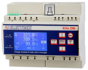 Энергоанализатор & Вэб менеджер данных KILO D6 RJ45 85÷265V 1DI 2DO ENERGY ANALYZER & DATA MANAGER