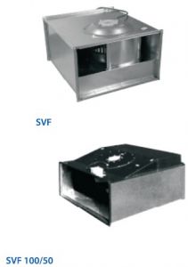 Прямоугольные канальные вентиляторы с лопатками загнутыми вперед SVF