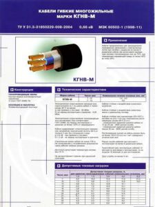 Особо гибкий многожильный медный кабель КГНВ-М для кранов