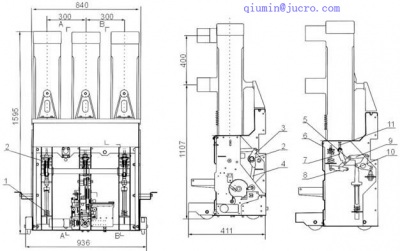 HVD85 40,5 кВ (ZN85-40.5) закрытый вакуумный выключатель VCB