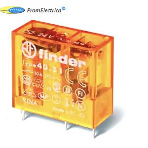 405191250000 Миниатюрные PCB реле выводы с шагом 5мм, Контакты AgNi, 1CO 10A, 125,145VDC катушка Finder