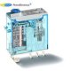 466191100074 Миниатюрные промышленные реле Втычные, Контакты AgNi, 1CO 16A, блокируемая кнопка Тест + Флаг-индикатор + двойной Светодиод Finder